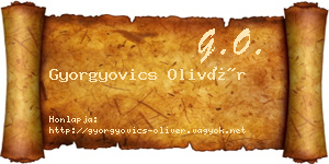 Gyorgyovics Olivér névjegykártya
