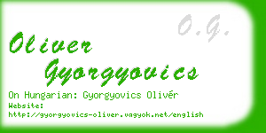 oliver gyorgyovics business card